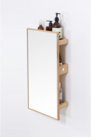 Oak Vanity Mirror with Storage Trays | Wireworks Slimline 3 | OROA TRADE