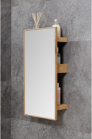 Oak Vanity Mirror with Storage Trays | Wireworks Slimline 3 | OROA TRADE