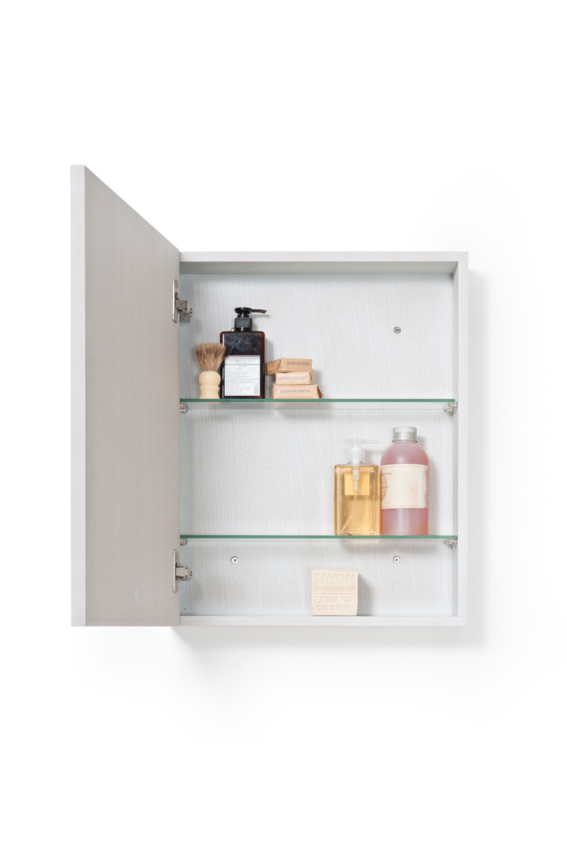 Oak Bathroom Cabinet with Mirror | Wireworks Slimline | OROA TRADE