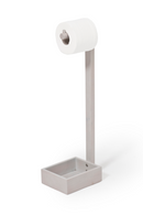 Oak Standing Toilet Paper Holder with Storage | Wireworks Mezza | OROA TRADE