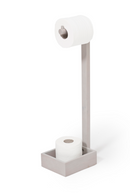 Oak Standing Toilet Paper Holder with Storage | Wireworks Mezza | OROA TRADE