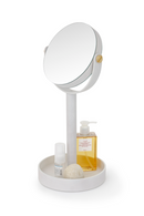 Oak Double Face Mirror with Storage Tray | Wireworks Close-up | OROA TRADE