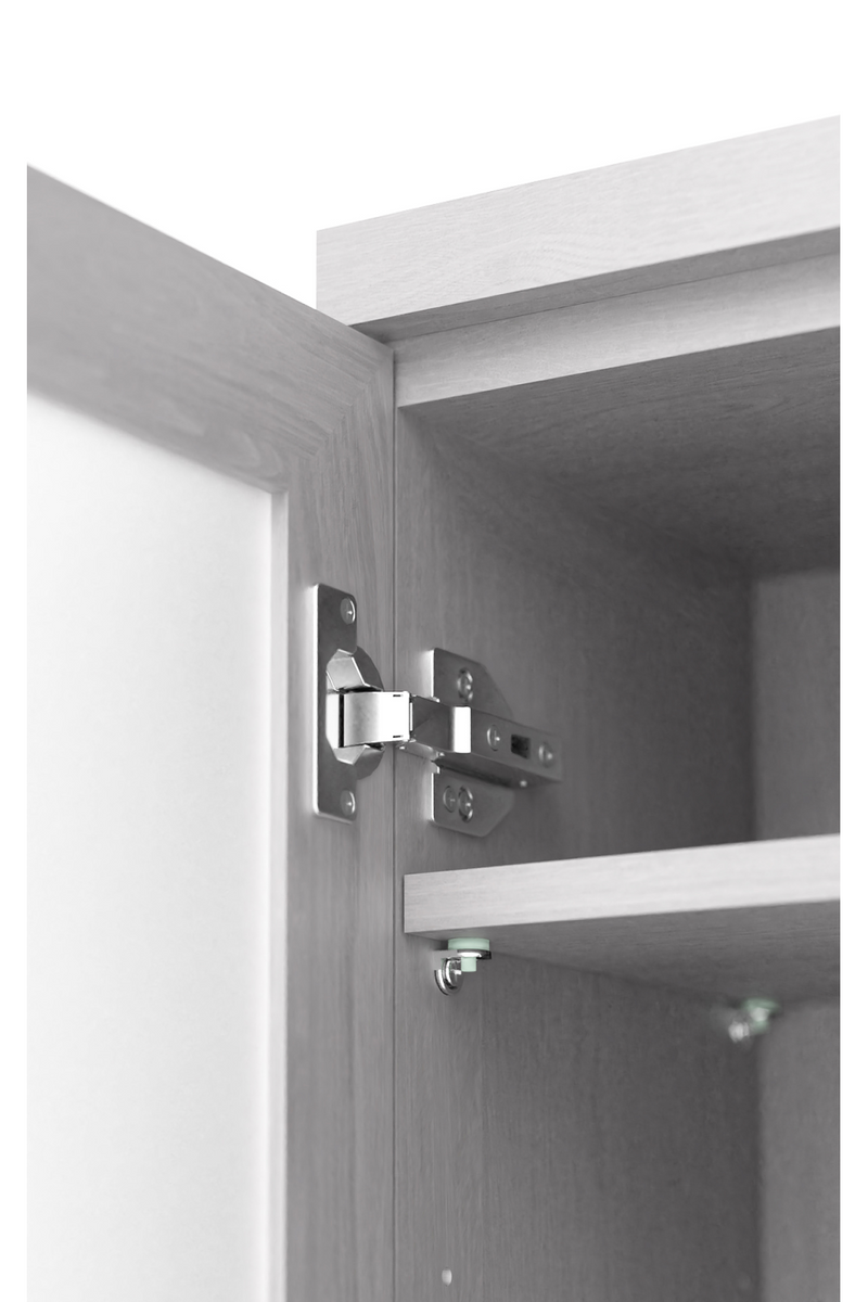 Oak Bathroom Cabinet with Ribbed Glass | Wireworks Tallboy Mezza | OROA TRADE