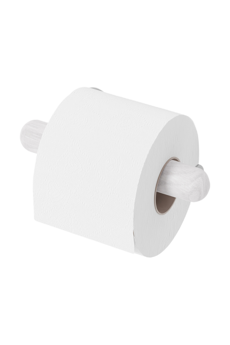 White Wooden Toilet Roll Holder | Wireworks Yoku | Oroatrade