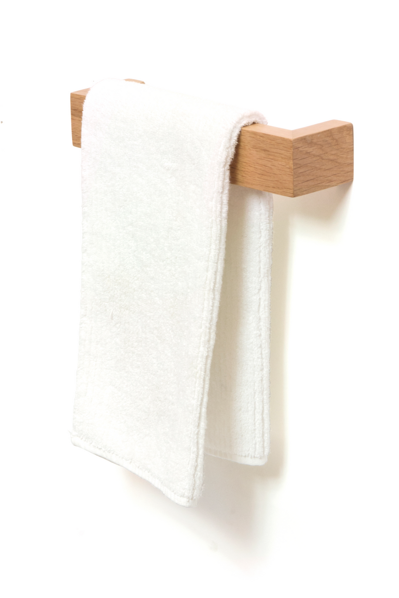 Oak Hand Towel Bar - 11” | Wireworks Rail | OROA TRADE