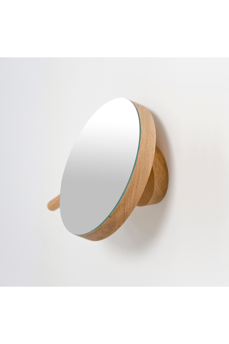 Oak Wall Magnifying Vanity Mirror | Wireworks | OROA TRADE