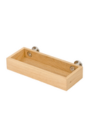 Rectangular Wooden Tray Shelf | Wireworks Yoku | Oroatrade