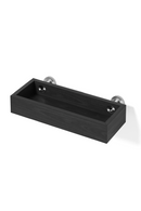 Black Wooden Tray Shelf | Wireworks Yoku | Oroatrade