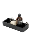 Black Wooden Tray Shelf | Wireworks Yoku | Oroatrade