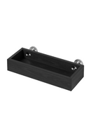 Black Wooden Tray Shelf | Wireworks Yoku | Oroatrade