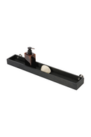 Black Wooden Tray Shelf | Wireworks Yoku | Oroatrade