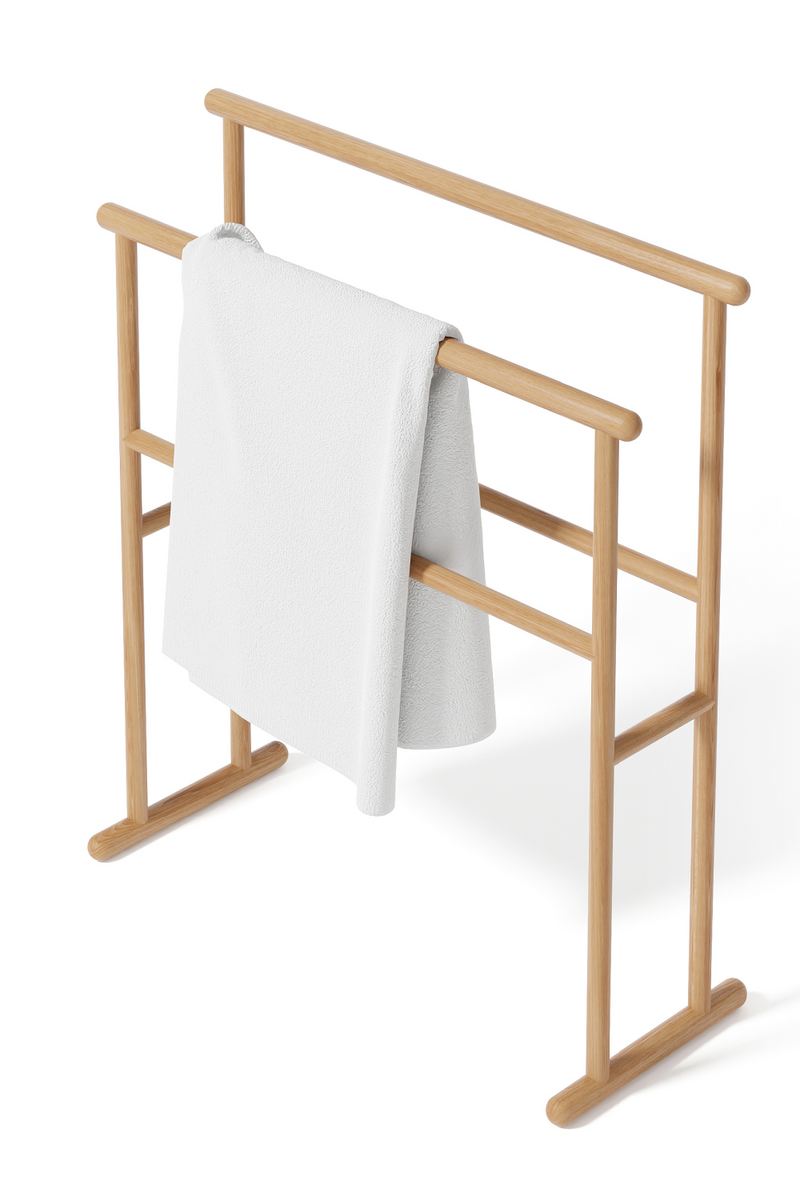 Wooden Freestanding Towel Rail | Wireworks Yoku | Oroatrade