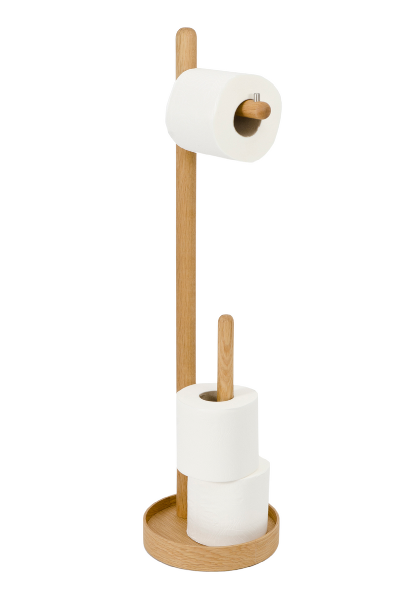 Wooden Minimalist Roll Holder | Wireworks Yoku | Oroatrade