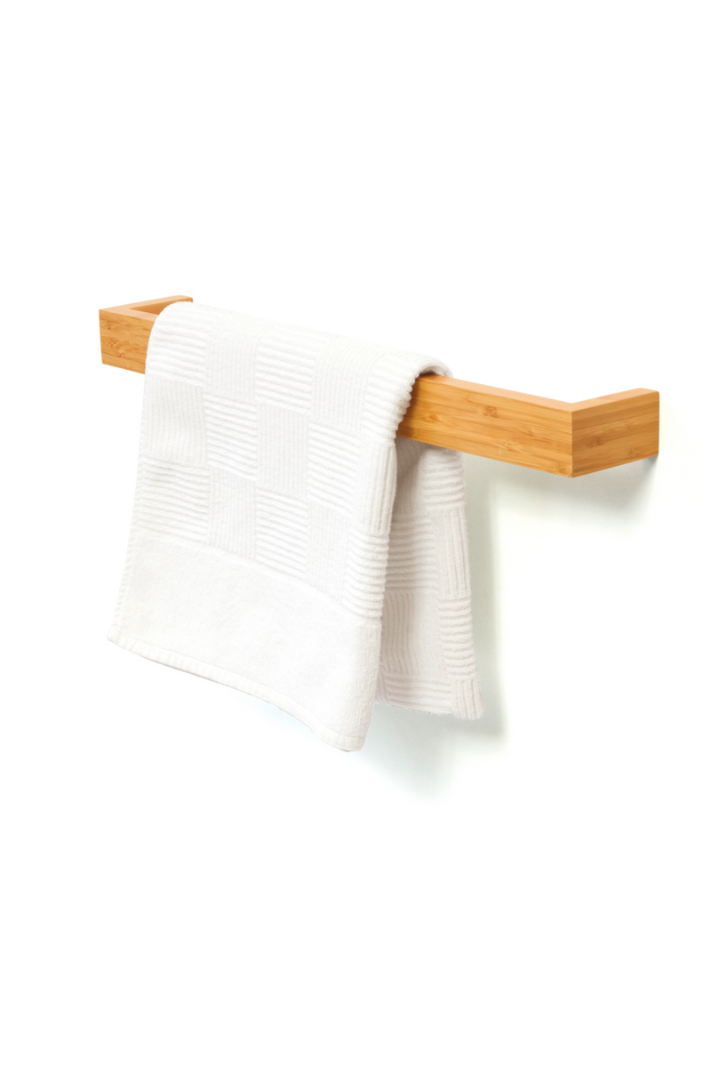 Bamboo Bathroom Towel Bar - 23” | Wireworks Rail | OROA TRADE