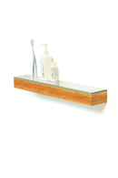 Bamboo Slim Glass Wall Shelf | Wireworks | OROA TRADE