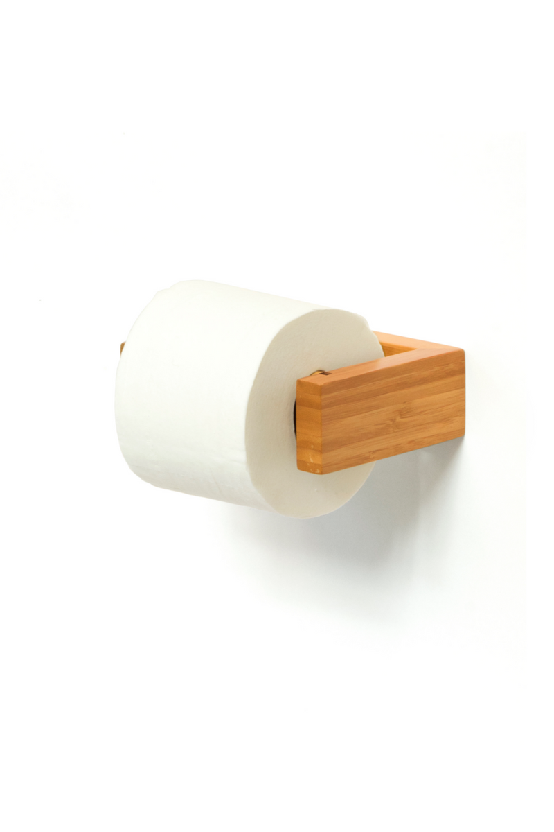 Bamboo Wall Toilet Roll Holder | Wireworks | OROA TRADE