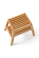 2-Level Bamboo Step Stool | Wireworks Slatted | OROA TRADE