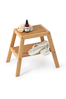 2-Level Bamboo Step Stool | Wireworks Slatted | OROA TRADE