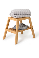 2-Level Bamboo Step Stool | Wireworks Slatted | OROA TRADE