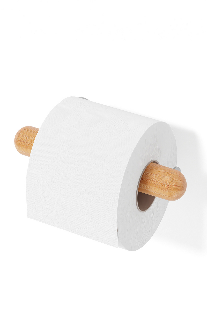 Bamboo Toilet Roll Holder | Wireworks Yoku | Oroatrade