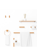 Wooden Minimalist Roll Holder | Wireworks Yoku | Oroatrade