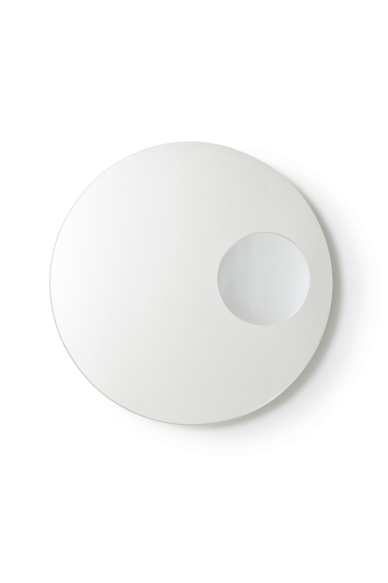 Rotating Round Wall Mirror with Fixed Magnifier | Wireworks Neutrino | OROA TRADE
