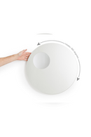 Rotating Round Wall Mirror with Fixed Magnifier | Wireworks Neutrino | OROA TRADE