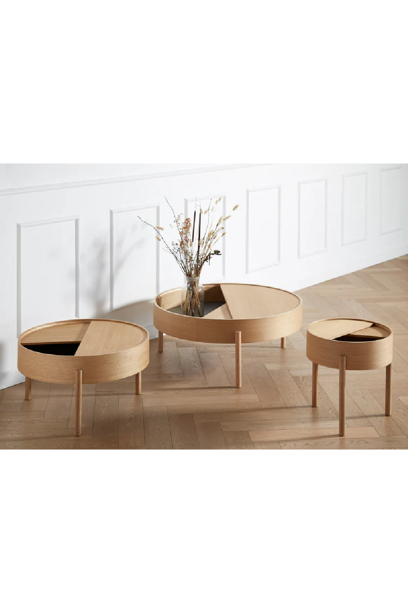 Contemporary Round Coffee Table L | WOUD Arc