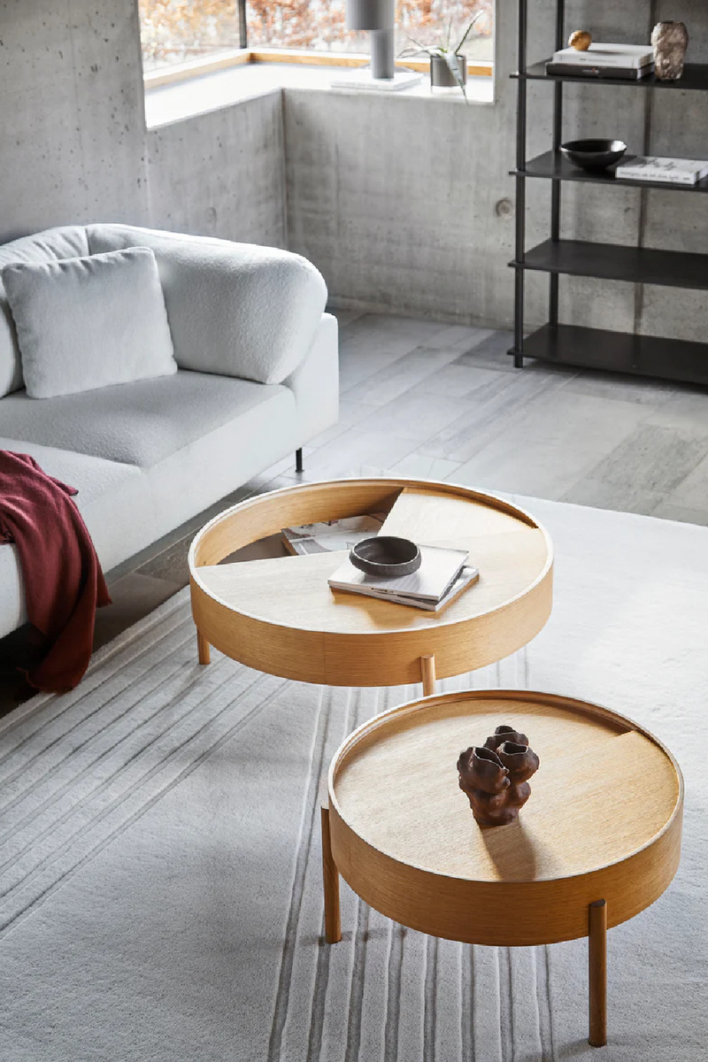 Contemporary Round Coffee Table L | WOUD Arc