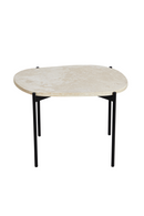 White Travertine Occasional Table M | WOUD La Terra | Oroatrade.com