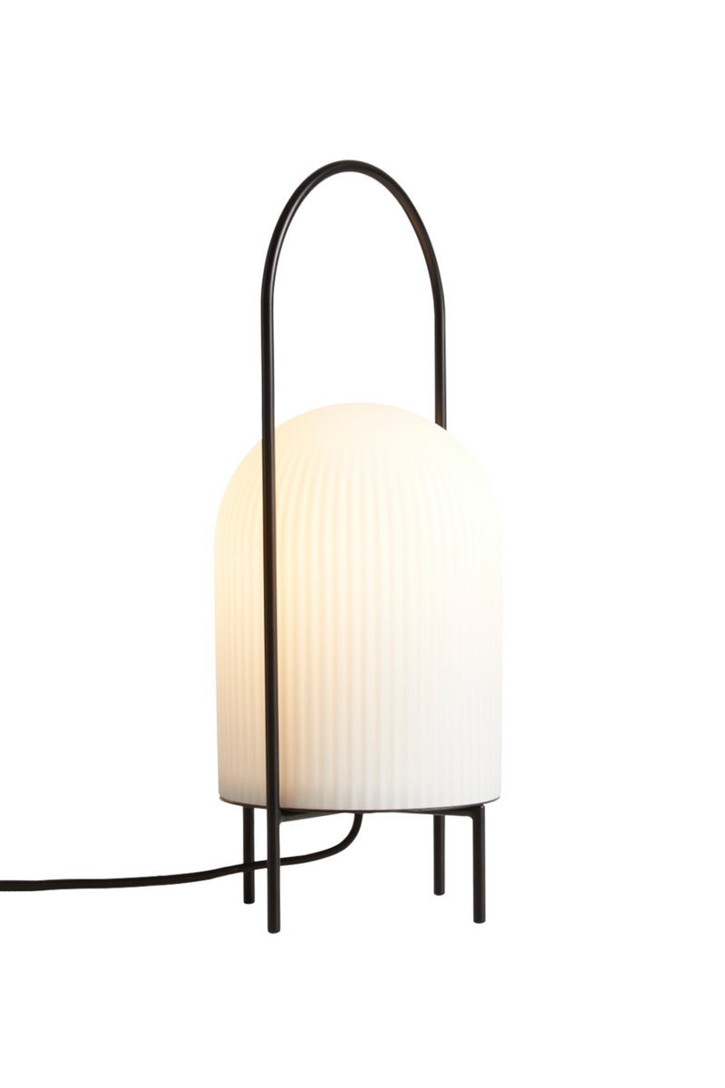 White Glass Contemporary Table Lamp | WOUD Ghost | Oroatrade.com