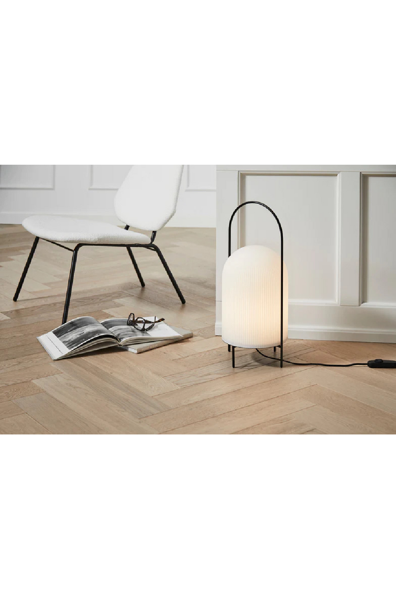 White Glass Contemporary Floor Lamp | WOUD Ghost | Oroatrade.com