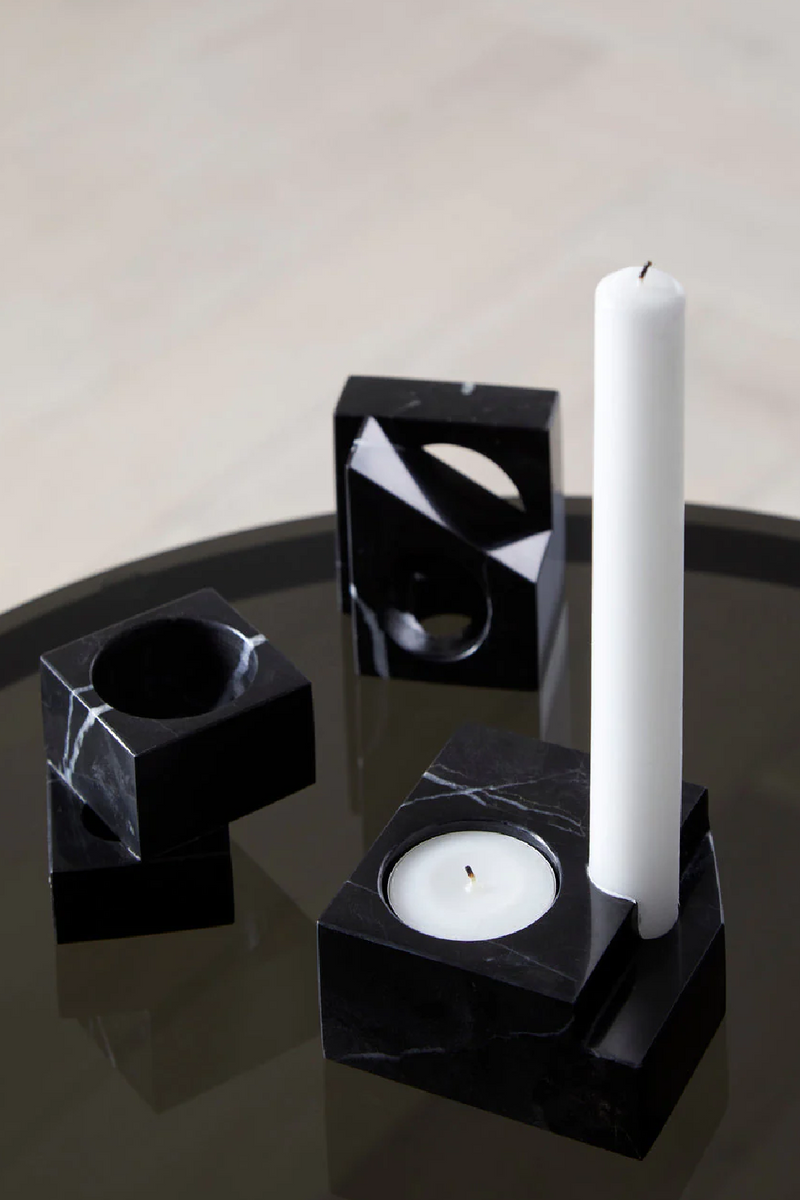 Marble Contemporary Candle Holder | WOUD Jeu De Dés 3 | Oroatrade.com