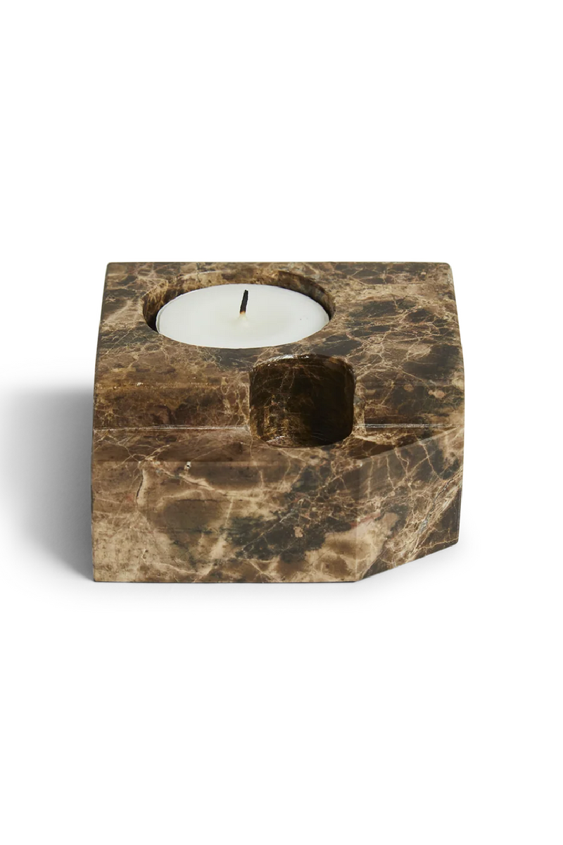 Marble Contemporary Candle Holder | WOUD Jeu De Dés 3 | Oroatrade.com