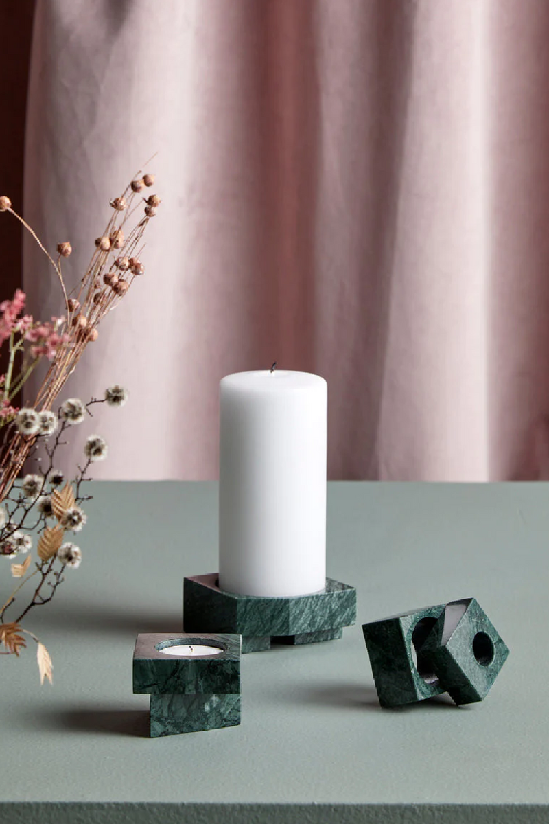 Marble Contemporary Candle Holder | WOUD Jeu De Dés 3 | Oroatrade.com