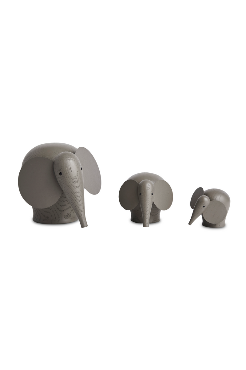 Taupe Elephant Sculpture | WOUD Nunu | Oroatrade.com