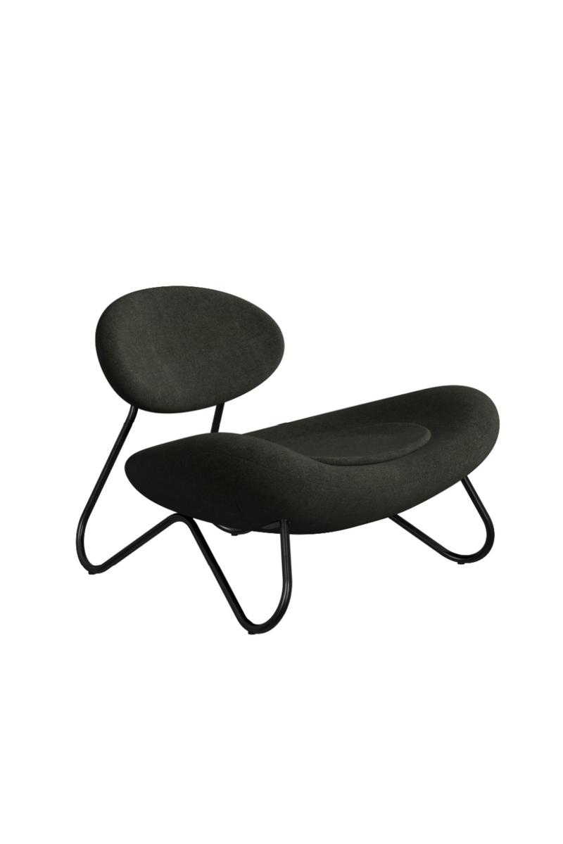 Black Fabric Modern Lounge Chair | WOUD Meadow | Oroatrade.com