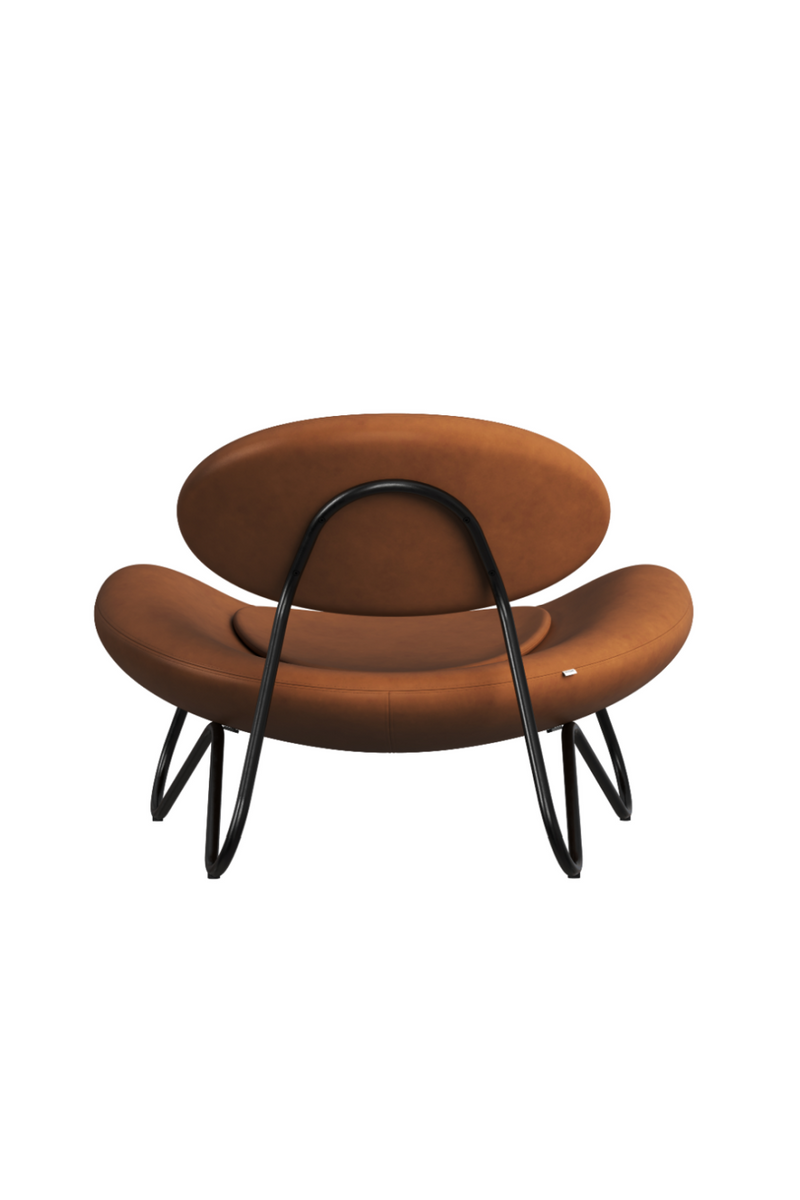 Brown Leather Lounge Chair | WOUD Meadow | Oroatrade.com