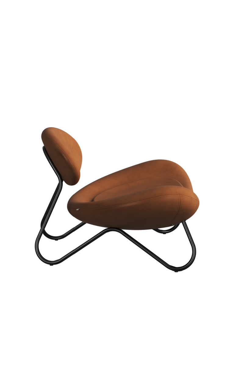 Brown Leather Lounge Chair | WOUD Meadow | Oroatrade.com