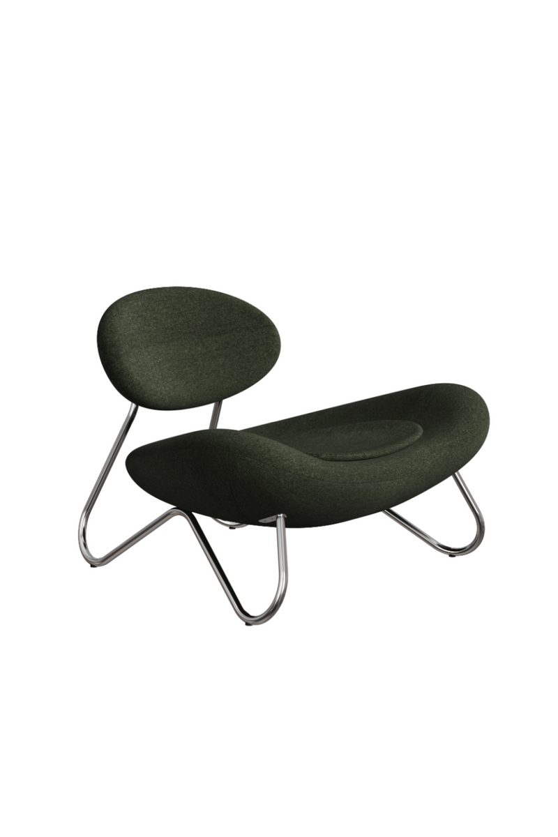 Chrome Framed Modern Lounge Chair | WOUD Meadow | Oroatrade.com