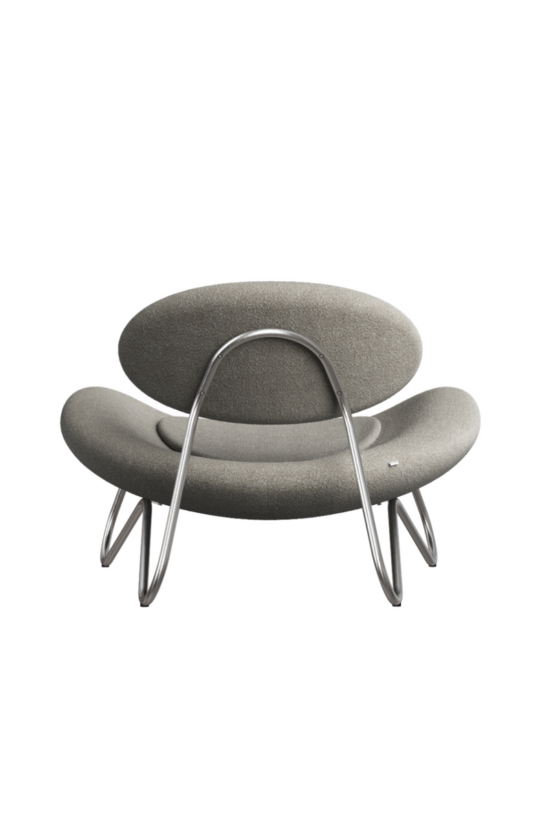 Steel Framed Bouclé Lounge Chair | WOUD Meadow | Oroatrade.com