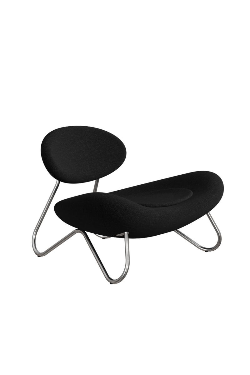 Brushed Steel Framed Lounge Chair | WOUD Meadow | Oroatrade.com