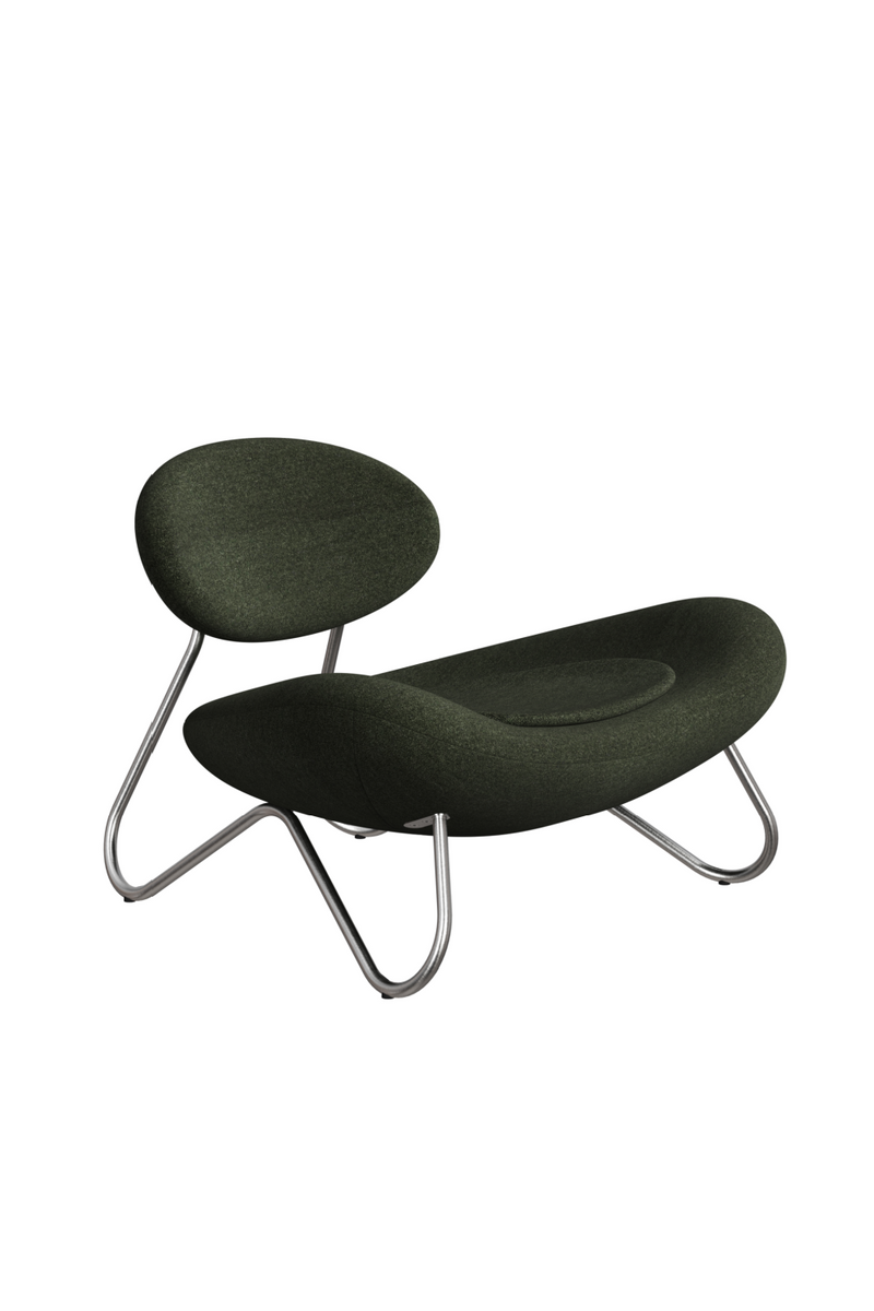 Brushed Steel Framed Lounge Chair | WOUD Meadow | Oroatrade.com