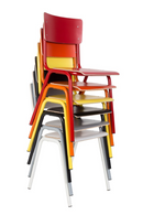 Steel-Framed Stackable Chairs (4) | Zuiver Back To School | Oroatrade.com