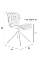 Quilted Leather Dining Chairs (2) | Zuiver Omg | Oroatrade.com