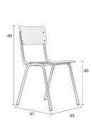 Steel-Framed Stackable Chairs (4) | Zuiver Back To School | Oroatrade.com