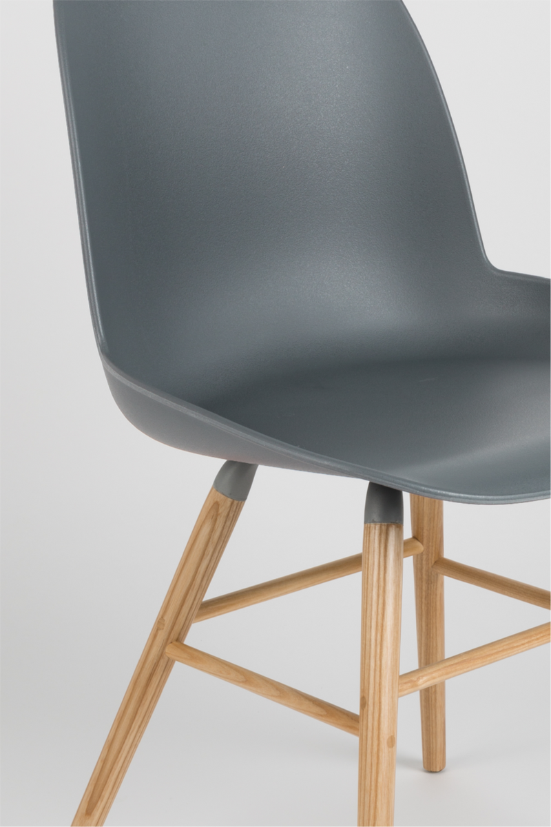 Dark Molded Gray Dining Chairs (2) | Zuiver Albert Kuip | OROA TRADE