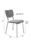 Padded Dining Chairs (2) | Zuiver Benson | Oroatrade.com