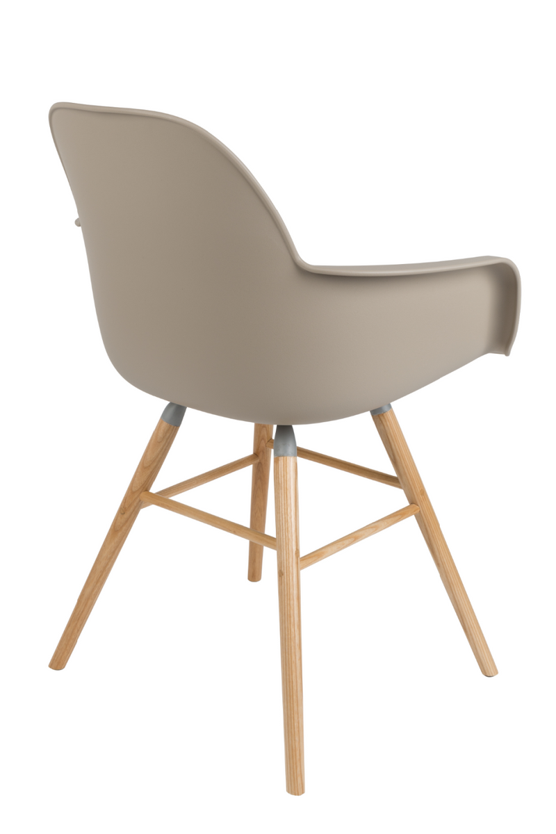 Taupe Molded Dining Chairs (2) | Zuiver Albert Kuip | DutchFurniture.com