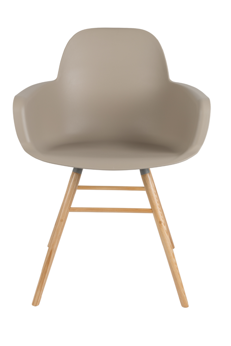 Taupe Molded Dining Chairs (2) | Zuiver Albert Kuip | DutchFurniture.com